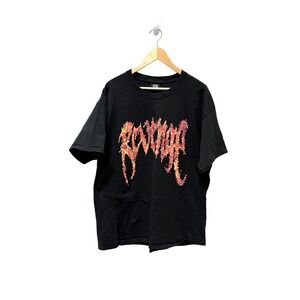 Revenge Clothing Black Flame Logo T Shirt Mens X Large